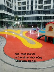 Thi công sân chơi trẻ em tạiNhà ở xã hội Phúc Đồng, Long Biên