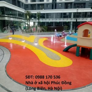 Thi công sân chơi trẻ em tạiNhà ở xã hội Phúc Đồng, Long Biên